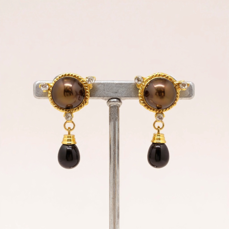 Rice Light Purple Pearls Pendant 1 Line