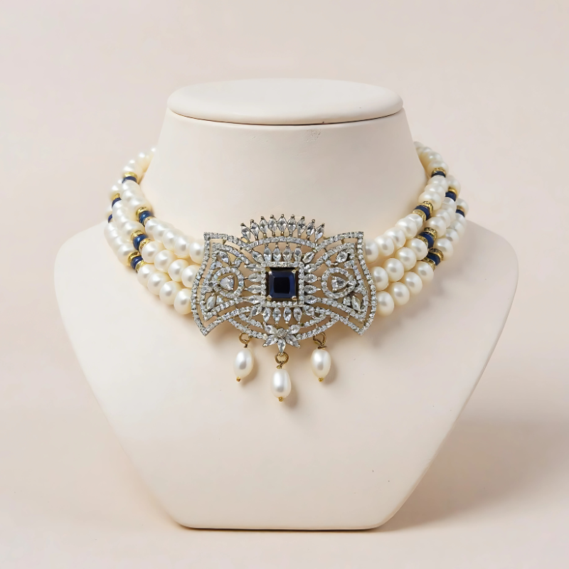 Elegant Pearl Choker – Traditional Grace