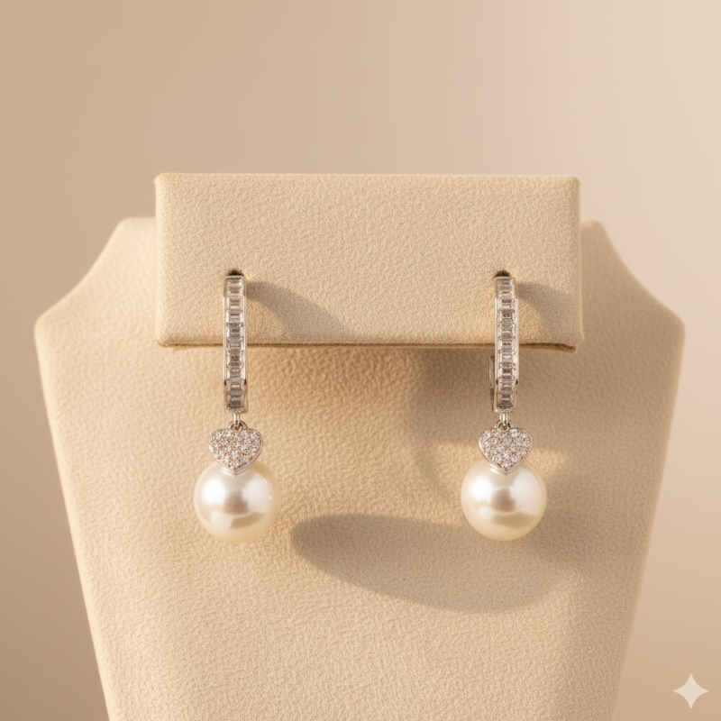 Pearl Charm Tops-Silver