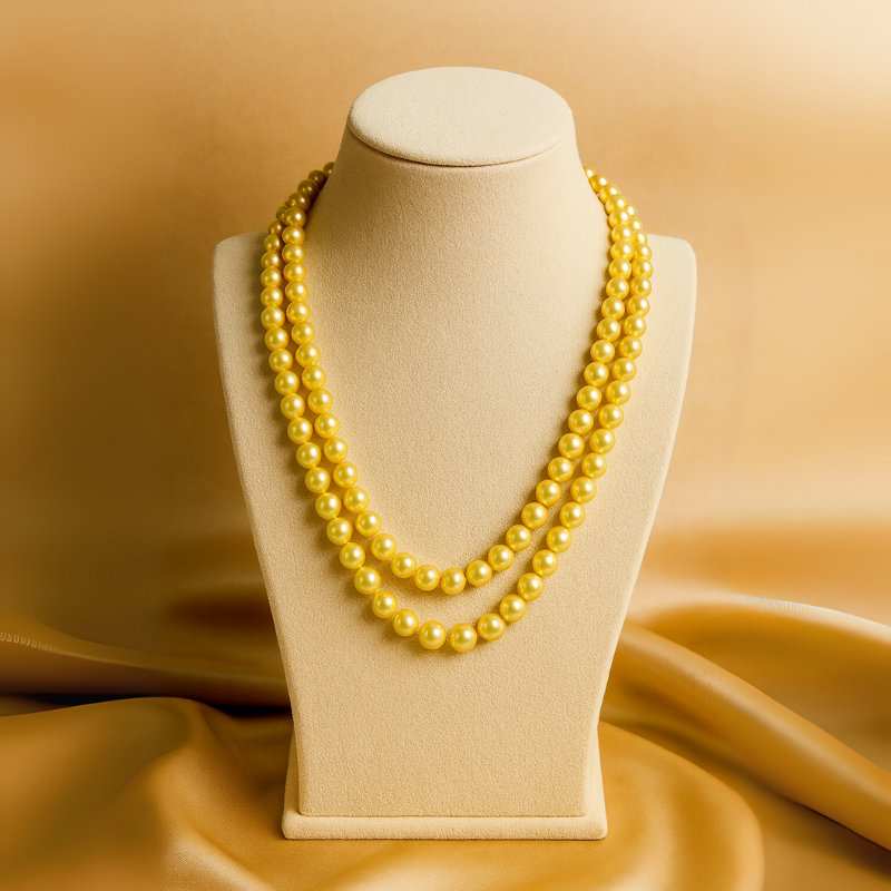 Sunehri Cultured Pearls Mala