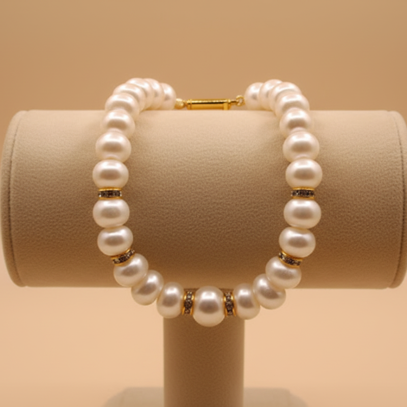 Regal Pearl Bracelet – Single Line Grace