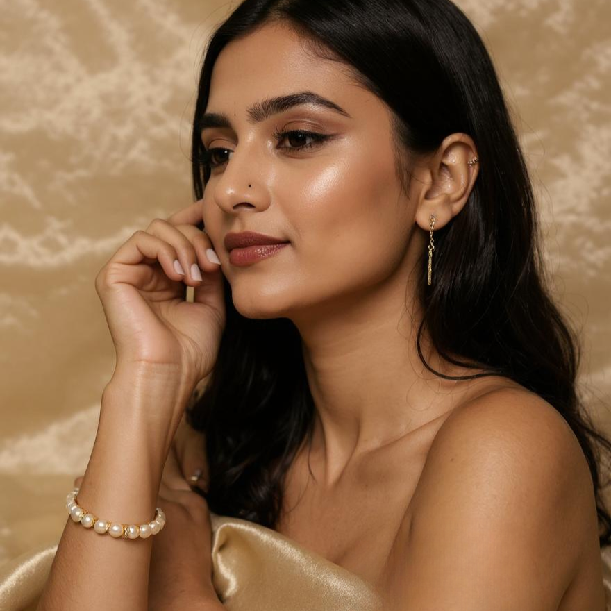 Elegant Rice Pearl Bangle – Traditional Grace