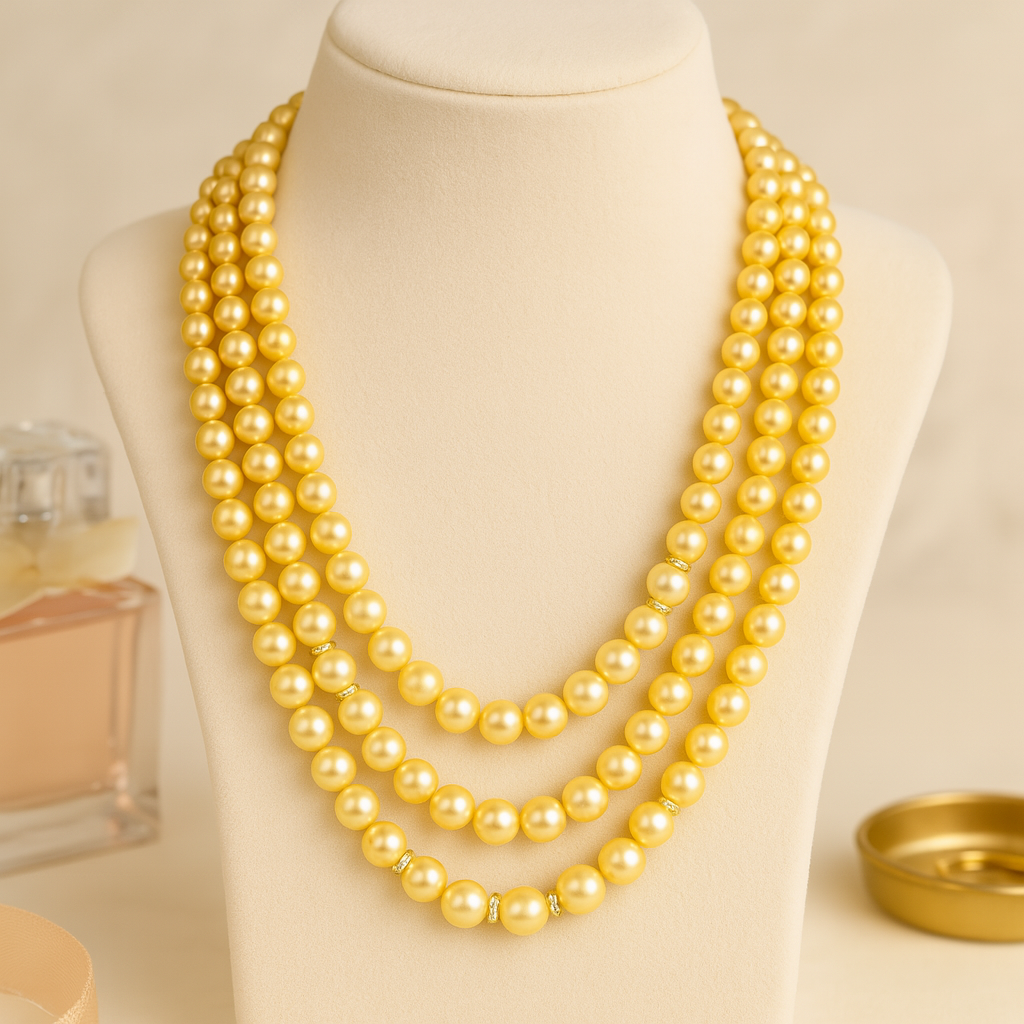 Cultured pearls Mala 3 LINES