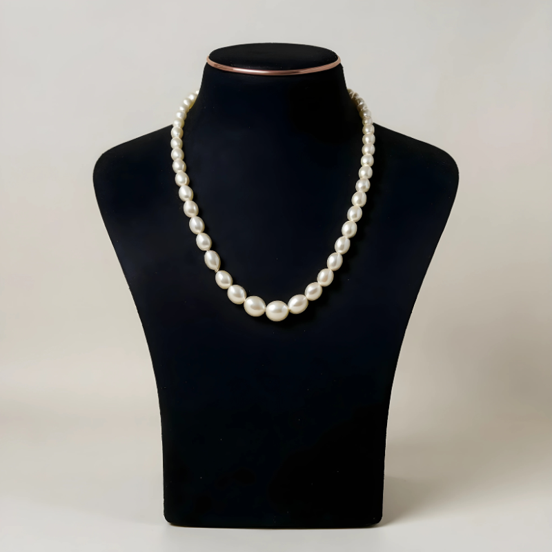 Classic Rice Pearl Single Line Mala