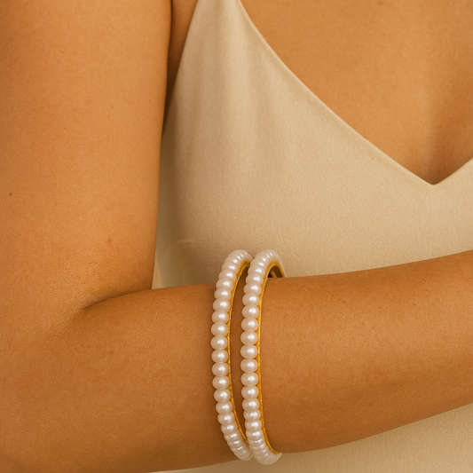 Classic Pearl Bangle – Heritage Radiance