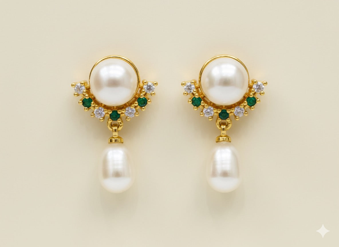 Emerald Crown Pearl Drops