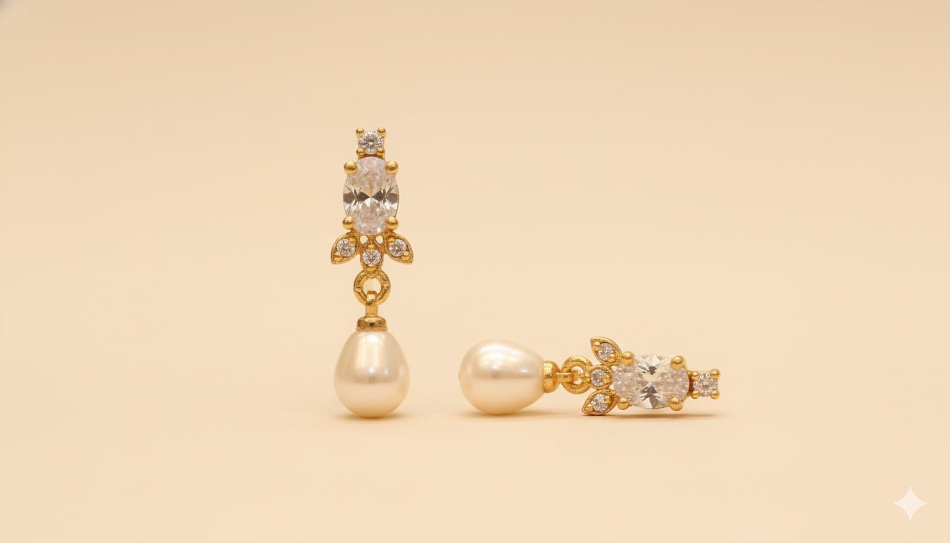 Marquise Vine Pearl Drops