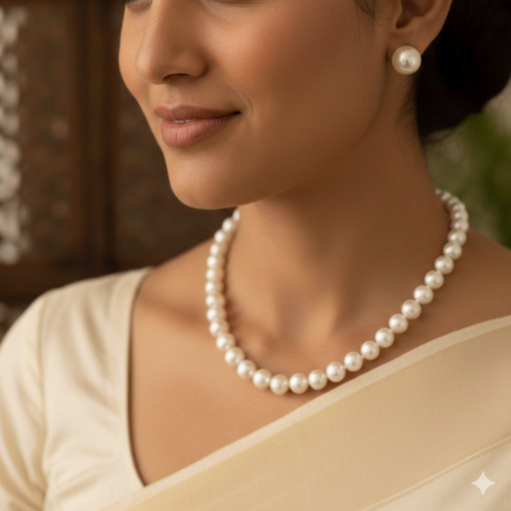 The Signature Round Pearl Mala