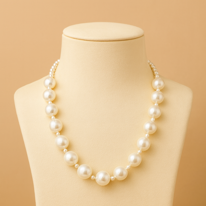 Fresh Water Round and Rice Pearl Mala