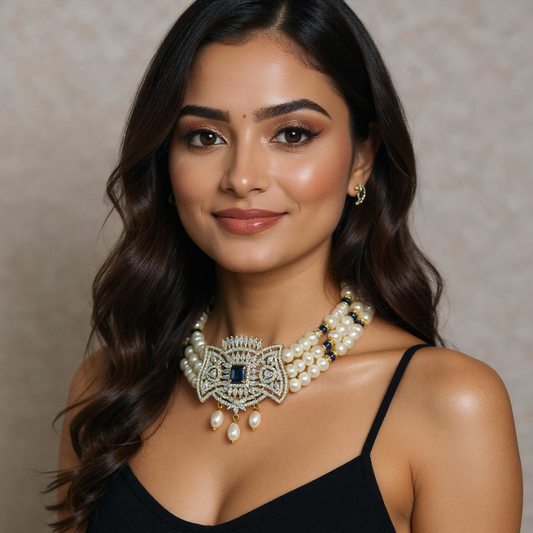 Elegant Pearl Choker – Traditional Grace