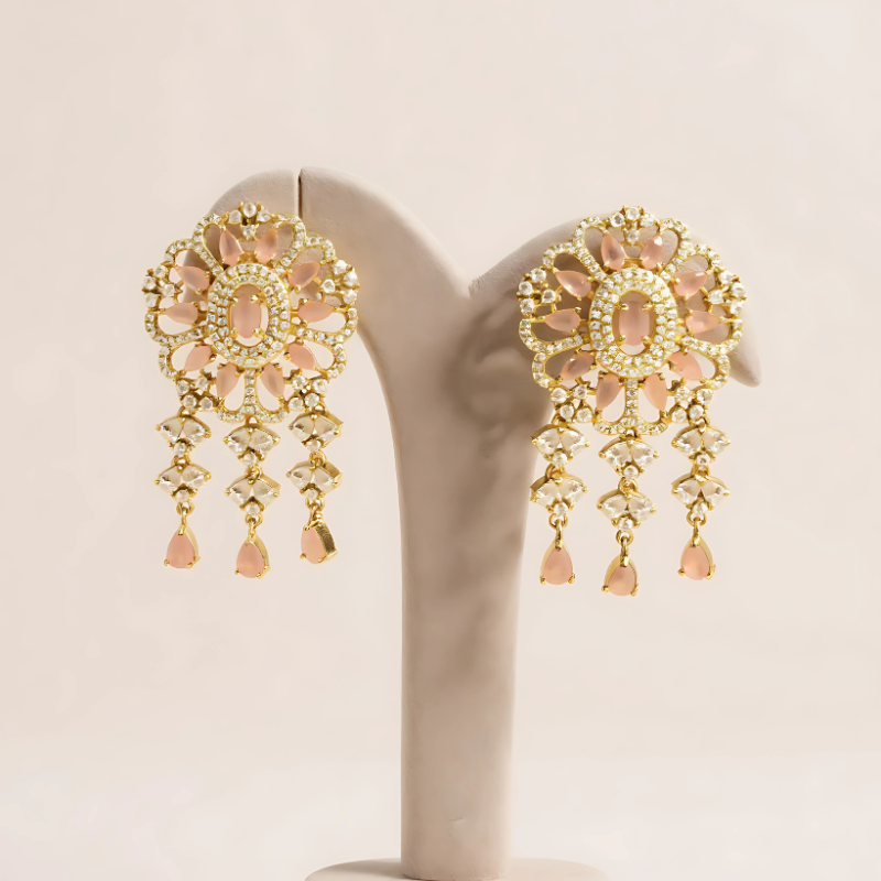 Pearls With  Pendent Rani Haar 5 Line Set