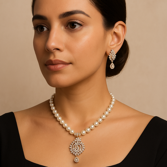Svara Pearl Pendant Set
