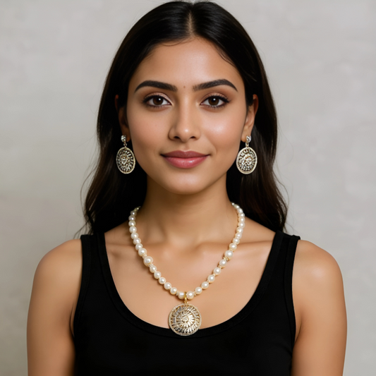 Rice Pearls Pendant Set – 1 Line