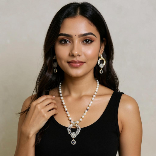 Rice Pearls With Pendant Set 1 Line