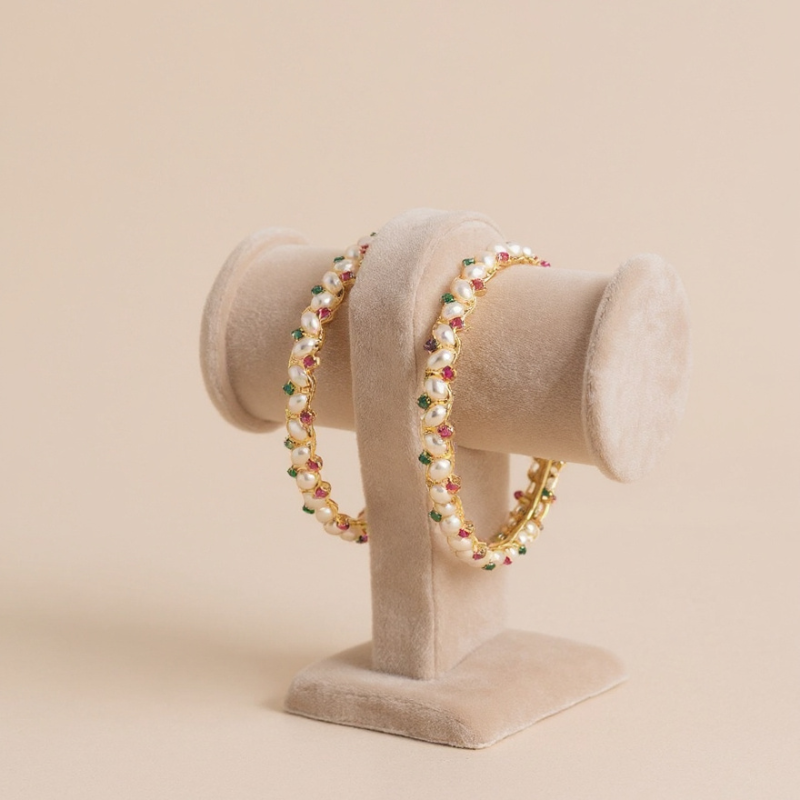 Regal Trio Pearl Bangle