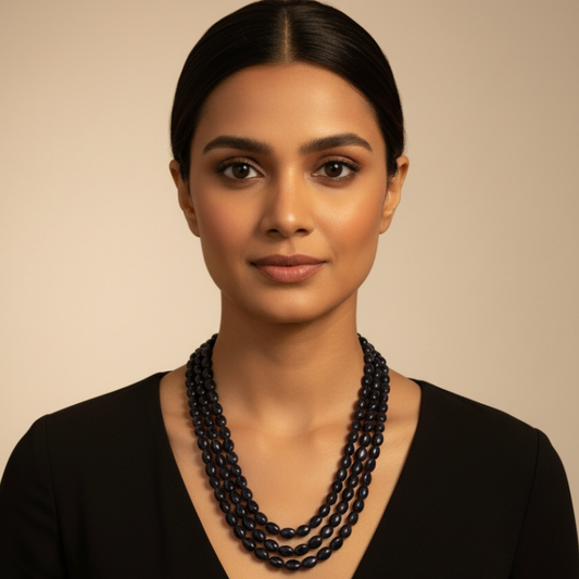 Blue Sapphire Beads Mala