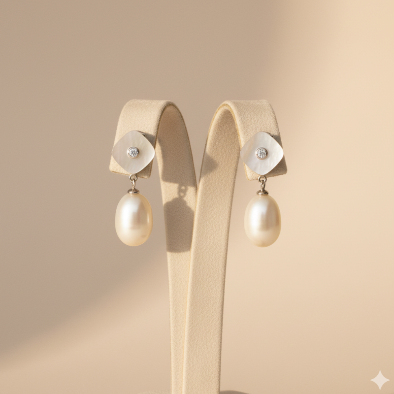 Silver MOP Pearl Drops