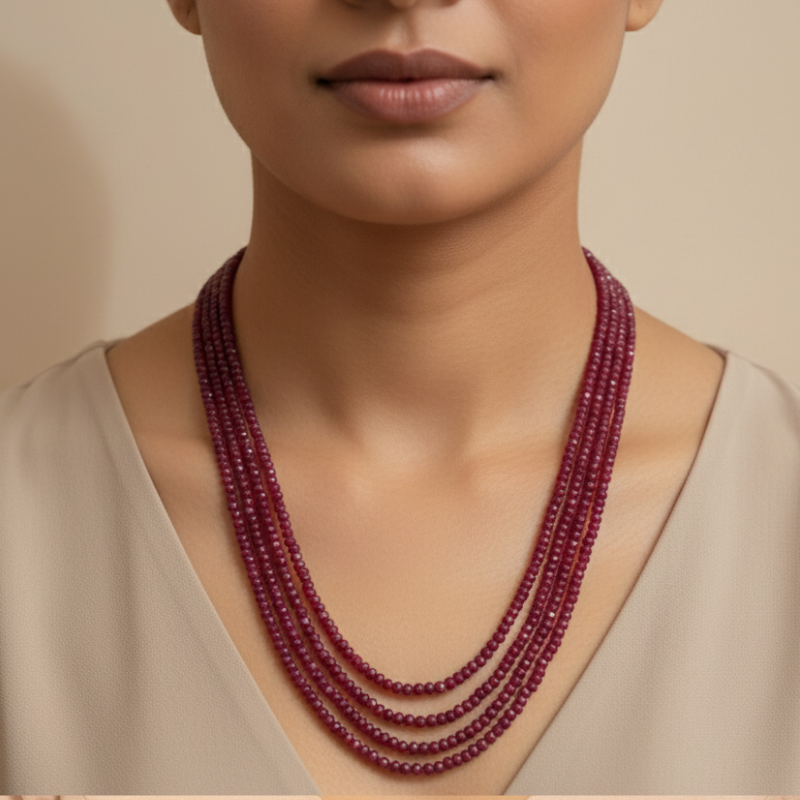 Ruby Beads Mala