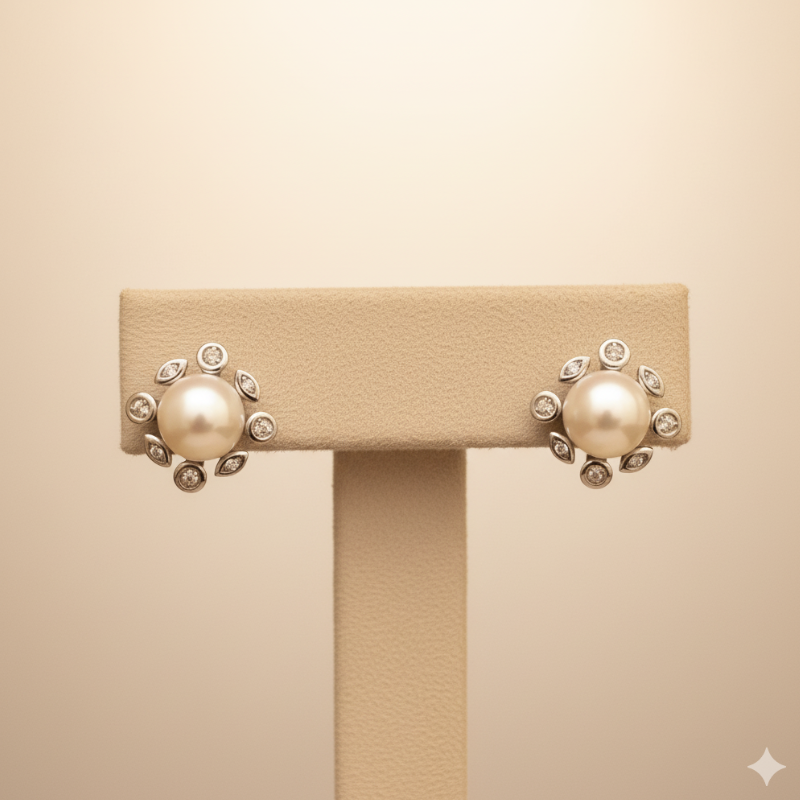 Silver Bloom Pearl Tops