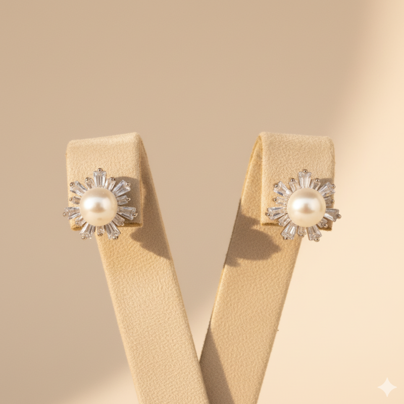 Sunburst Pearl Tops-Silver