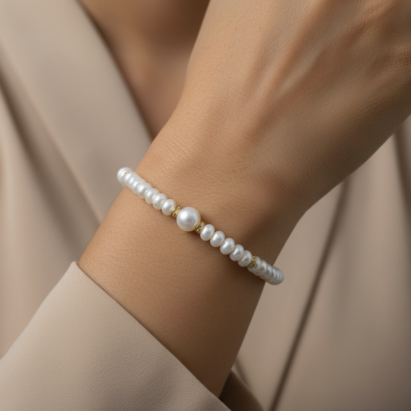 Heritage Pearl Bracelet – Single Line Style