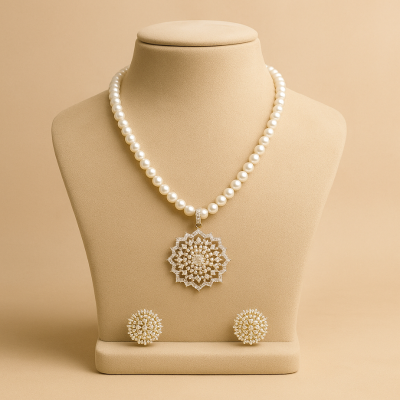 Celeste Pearl Pendant Set