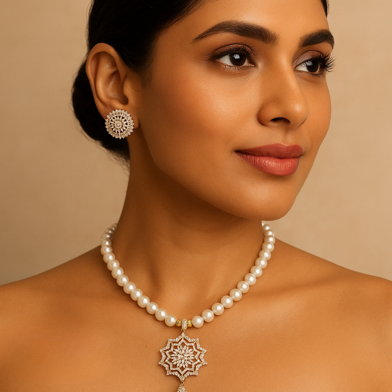 Celeste Pearl Pendant Set