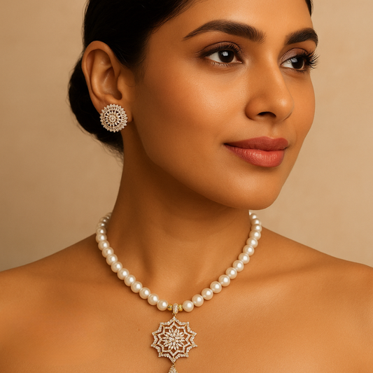 Celeste Pearl Pendant Set