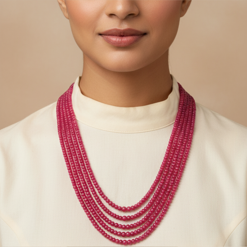 Ruby Beads Mala