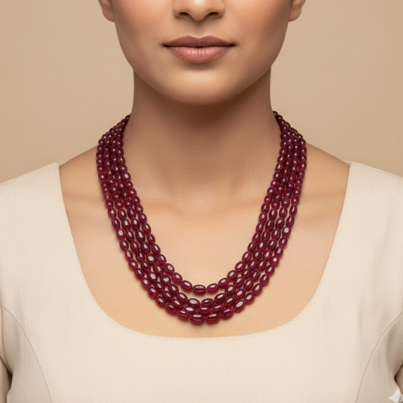 Ruby Beads Mala