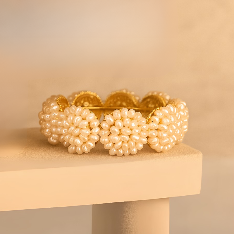 Fleuré Pearl Cluster Bangles
