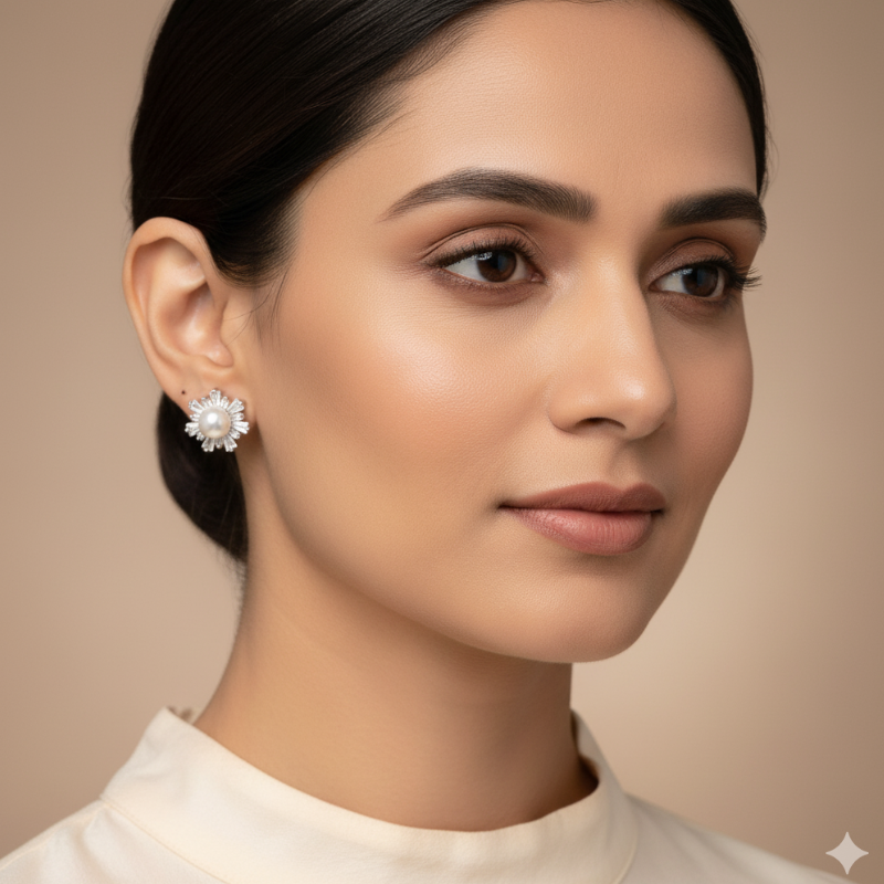 Sunburst Pearl Tops-Silver