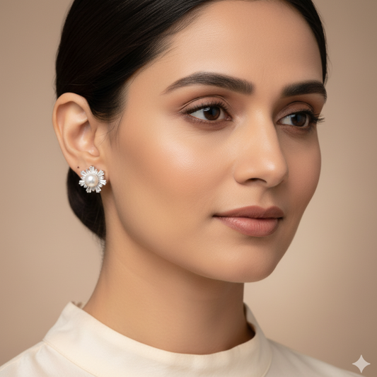 Sunburst Pearl Tops-Silver