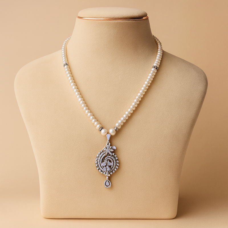 Mango Pearl Pendant Set