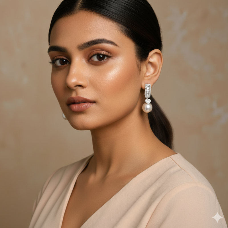 Pearl Charm Tops-Silver