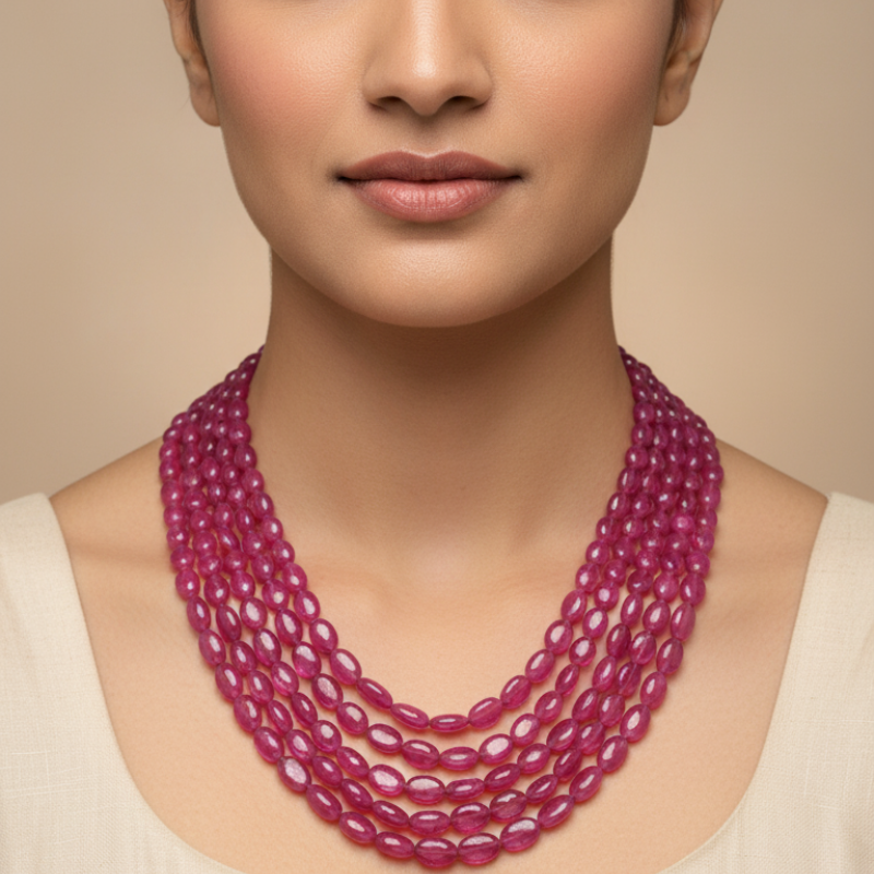 Ruby Beads Mala