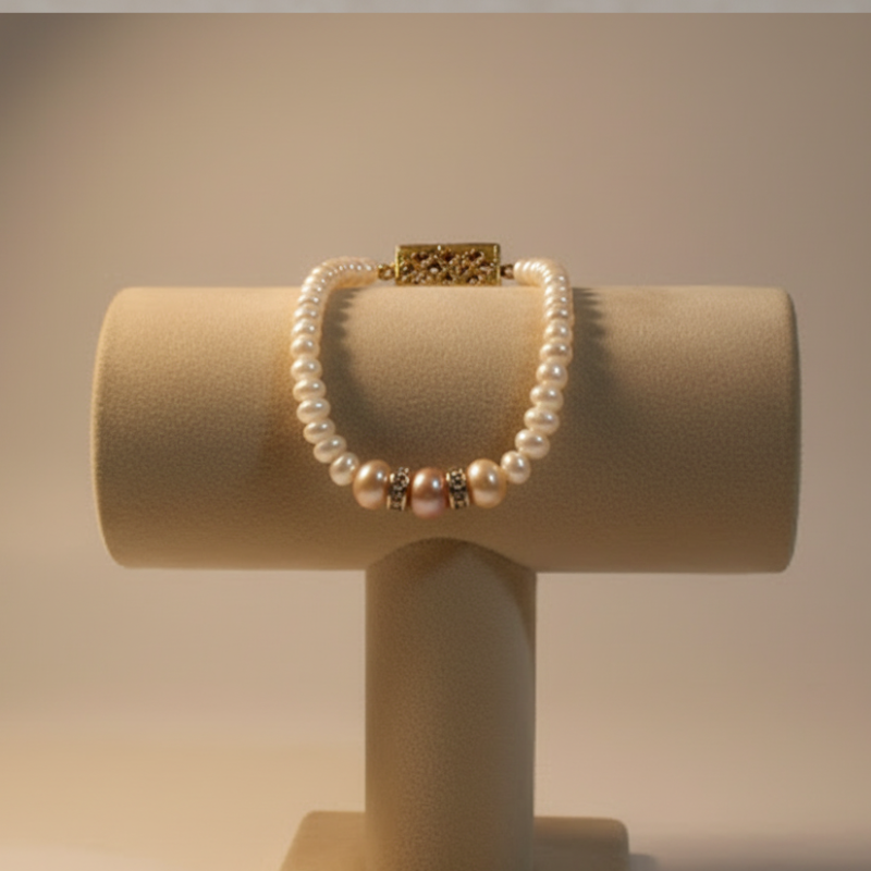 Royal Pearl Bracelet – Single Line Radiance