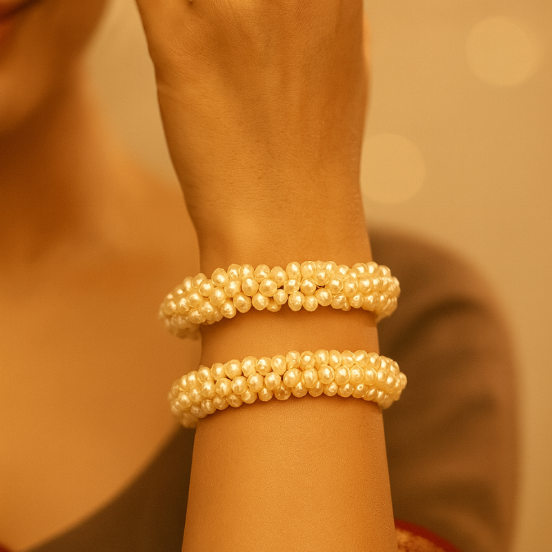 Motiya-Round Pearl Bangle