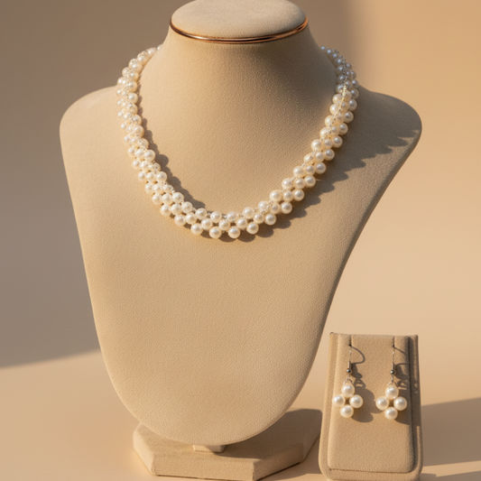 Luminous Flat Pearl Set