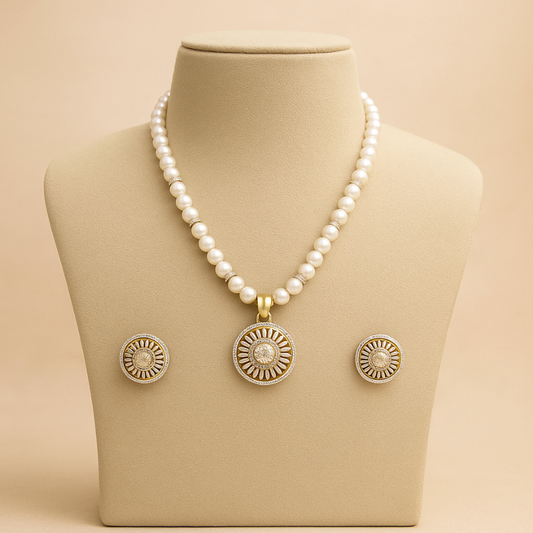 Moti Chakra Pendant Set