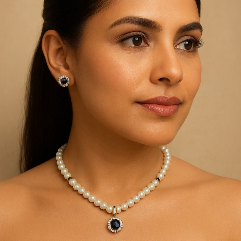 Neel Pushp Pendant Set