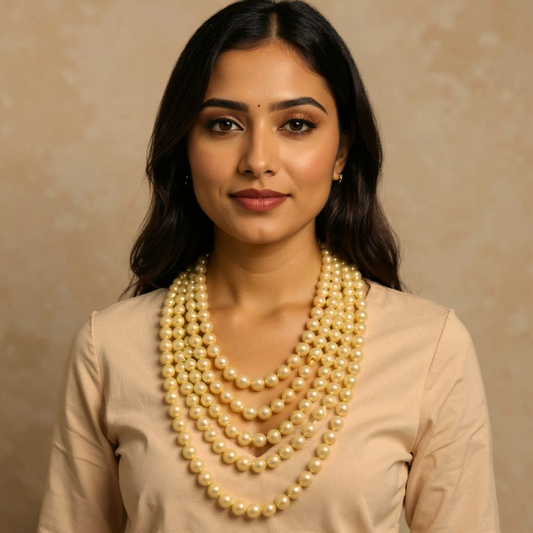 Culture pearls Mala 5 Lines