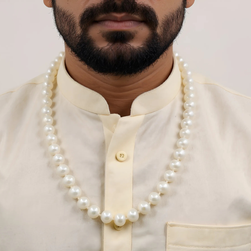 Classic Rice Pearl Single Line Mala