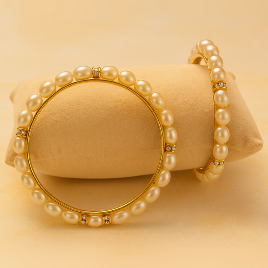 Elegant Rice Pearl Bangle – Traditional Grace