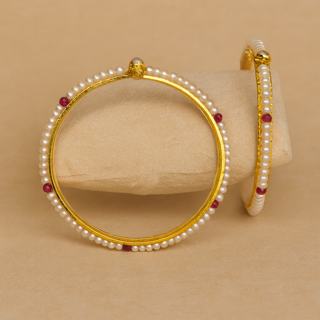 Scarlet Pearl Bangles