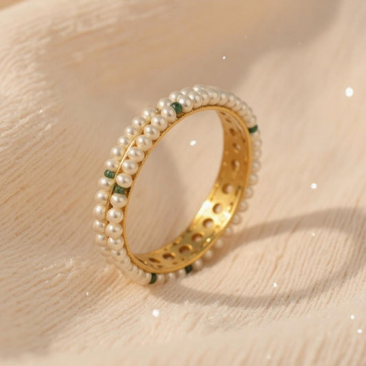 Graceful Pearl Bangle – Eternal Style