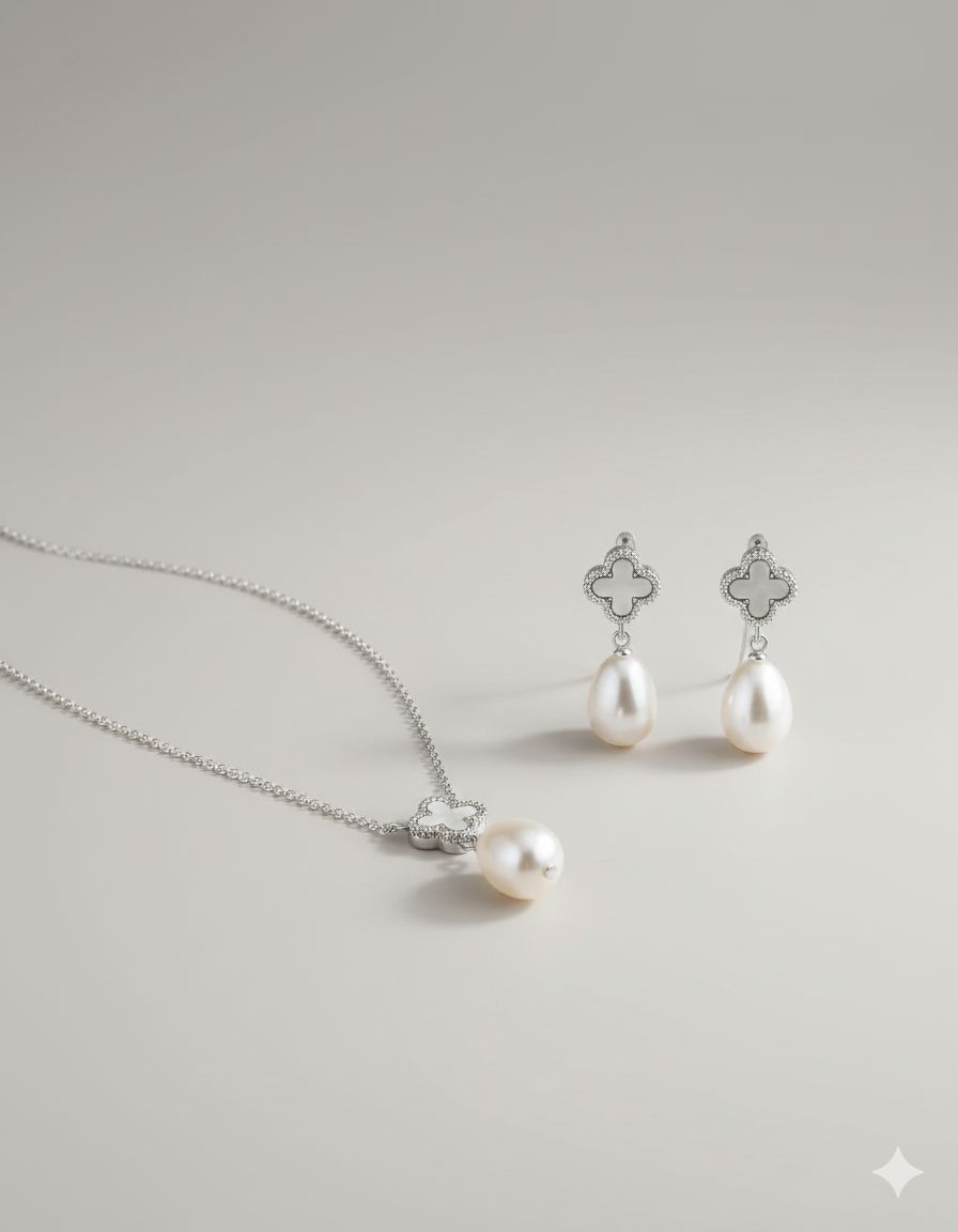 Clover Pearl Set