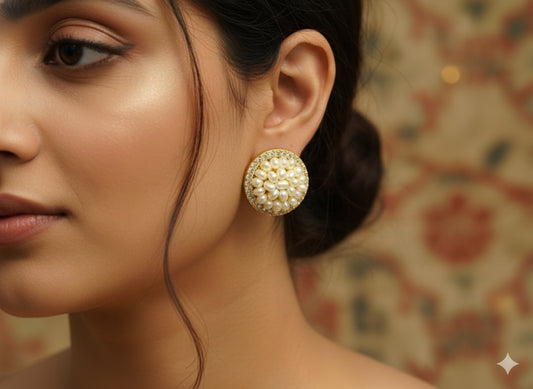 Seed Pearl Cluster Studs