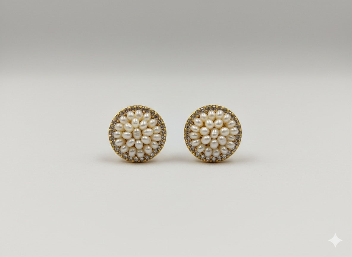 Seed Pearl Cluster Studs