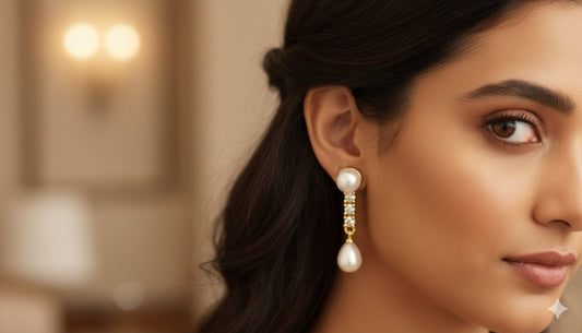 Modern Pave Pearl Drops